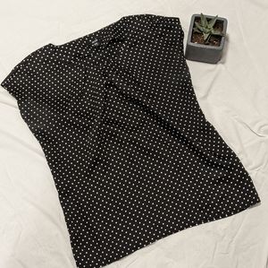 Satin cap sleeve blouse